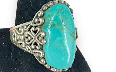 Sterling Silver and Turquoise Stone Ring