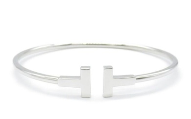 TIFFANY&CO T Wire Bracelet 18K White Gold