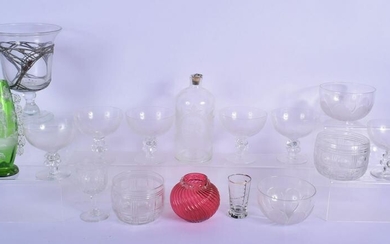 TWO CRATES OF ASSORTED GLASSWARE including Bohemian