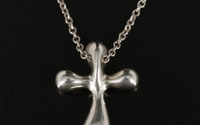 Tiffany & Co. Elsa Peretti Sterling Cross Pendant Necklace