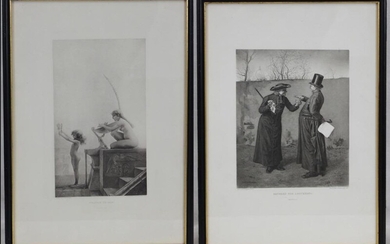 Two Prints (Lithographs) by Luis Ricardo Falero (Spanish 1851 - 1896)