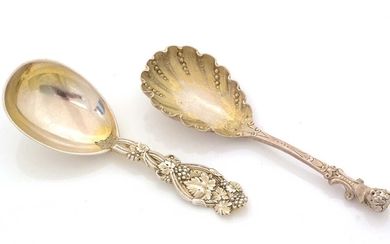 Two Victorian silver caddy spoons.