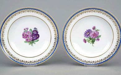 Two plates, KPM Berlin, mark 1837