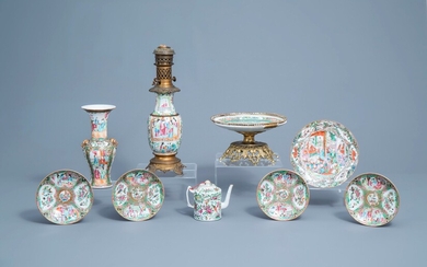 Une collection variée en porcelaine de Chine famille rose de Canton, 19ème/20ème siècle