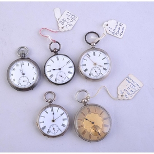 Unsigned, Silver open face pocket watch