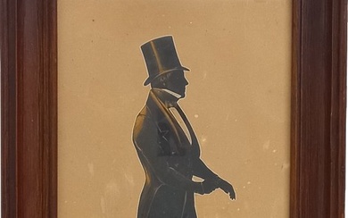 Victorian Framed Silhouette Of A Gentleman Attributed To Herve