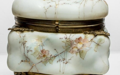 Victorian Satin Glass & Ormolu Bureau Box