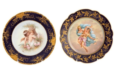 Vienna pictorial porcelain plates (2pcs)