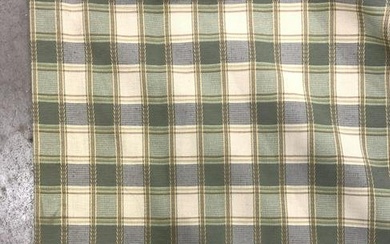 Vintage Plaid Linen Curtain