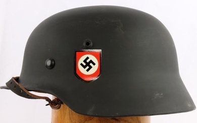 WWII GERMAN THIRD REICH M38 SS STAHLHEIM HELMET
