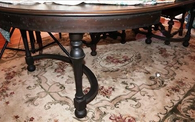Walnut William and Mary style dining table