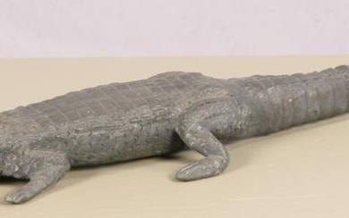 Whhimsical Figural Lead Alligator