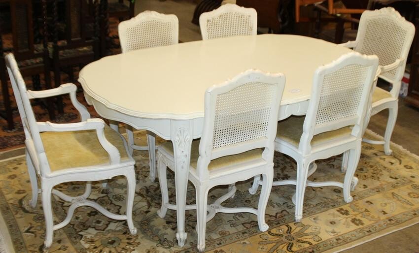 White French Provincial Dining Room set