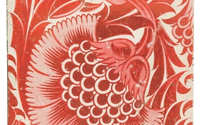 William De Morgan, Fulham, a BBB variant ruby lustre tile