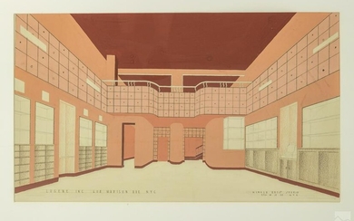 Winold Reiss 1886-1953 Architectural Interior NYC