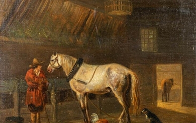 Wouterus I VERSCHUUR (1812-1874) a painting 'Horse in