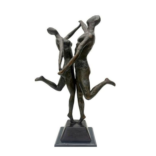 XL bronze sculpture of a dancing couple - Contemporary