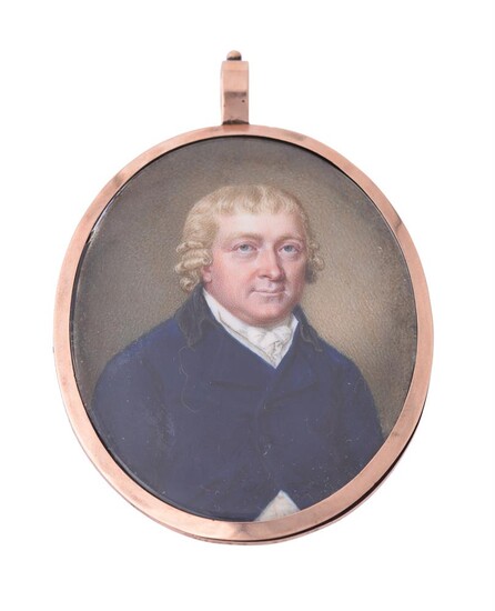 Y James Scouler (British 1741-1812), A gentleman, wearing blue coat