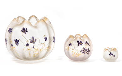 set of three late 19th Cent. French vase