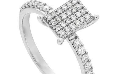 0.36 tcw Diamond Ring - 14 kt. White gold - Ring - 0.36 ct Diamond - No Reserve Price