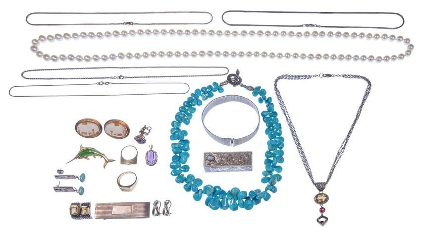 10k Gold and Sterling Silver Jewelry Assortment