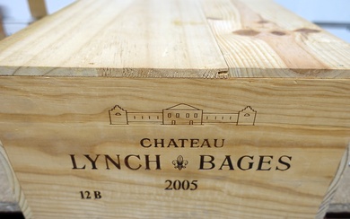 12 bouteilles CHÂTEAU LYNCH BAGES 2005 5è GC Pauillac