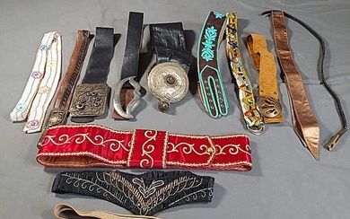 13 Vintage and Antique Belts c1920-1980