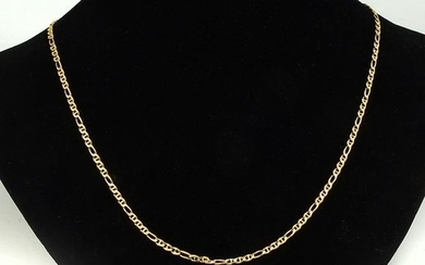 14K BEVELED SOLID FIGAROW LINK CHAIN