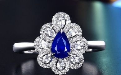 14K Gold Diamond Sapphire Ring in United States