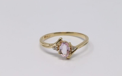 14KT Diamond/ Amethyst Ring