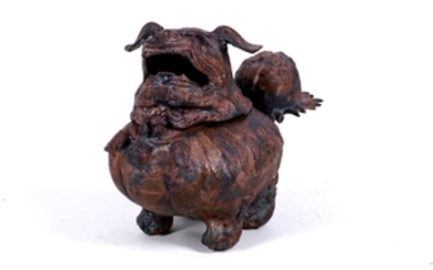 A Chinese bronze 'Buddhist lion dog' censer and...