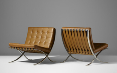 Ludwig Mies van der Rohe, Barcelona chairs, pair