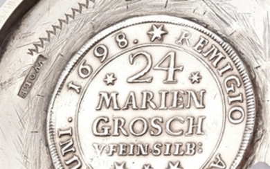 A Frankfurt parcel gilt silver coin-set beake ...