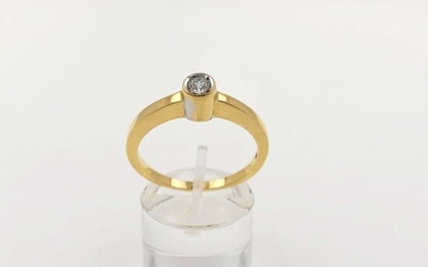 18 kt. Gold - Ring - 0.25 ct Diamond