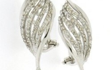 18 kt. White gold - Earrings - 20.00 ct South Sea Pearl - Diamonds