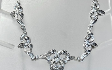 18 kt. White gold - Necklace, Necklace, Necklace with pendant - 0.45 ct Diamond - Diamonds