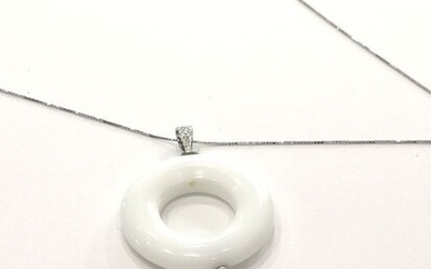 18 kt. White gold - Necklace with pendant