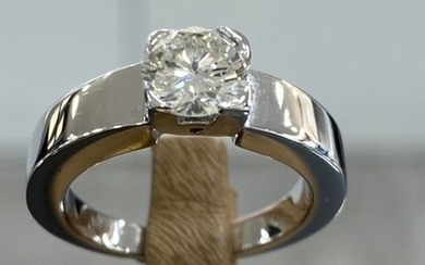 18 kt. White gold - Ring - 0.94 ct Diamond