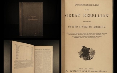 1867 1ed Chronicles of Rebellion Civil War Gettysburg