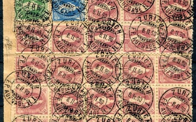 1890 - Set of 2 postal orders for parcels sent...