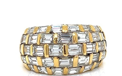 18K Yellow Gold 4.20 Ct Diamond Ring
