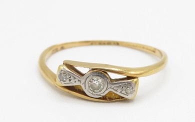 18ct gold & platinum early 20th century single cut diamond d...