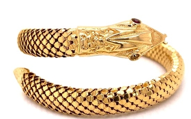 18k Snake Wrap Around Bangle BraceletÊ