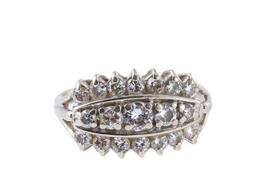 1950s 14k Gold Diamond Ring