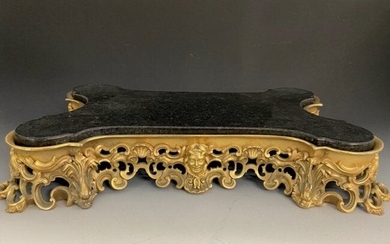 19TH C. DORE BRONZE AND MARBLE STAND