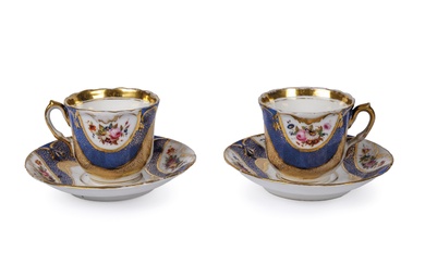 19th-20th C Porcelain cups set