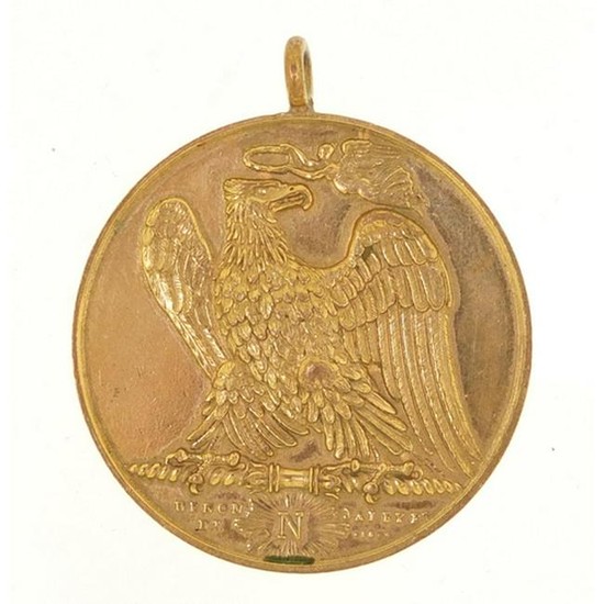 19th century gilt bronze French Napoleon medallion