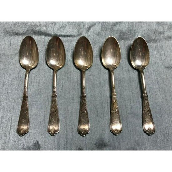 19thc Rogers Bros Silverplate Flatware, Engraved