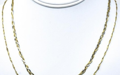 2 Vintage Italian 14kt Gold Chains