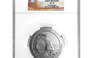 2014-P 5 oz Silver ATB Arches SP-70 NGC (Early Release)